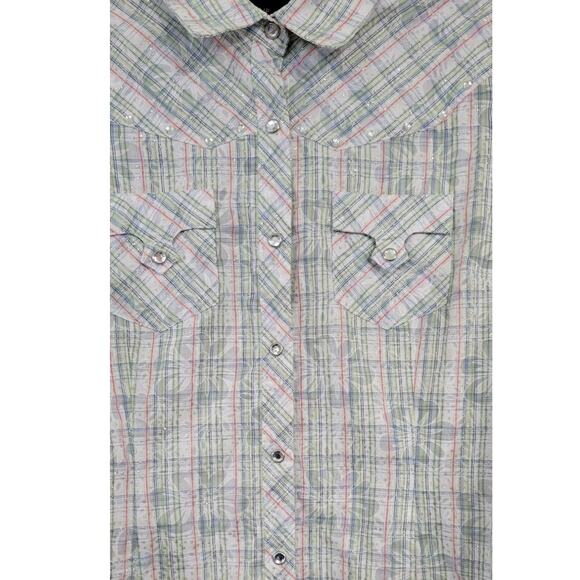 Ariat Shirt Womens Small Collared Plaid Cowgirl Western Understated Rodeo Shirt - Picture 3 of 10